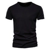 100% Cotton Men T-shirt Casual Soft Fitness Summer Thin T-shirts Men&
