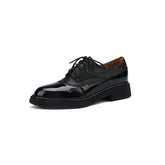 2026 Lace Up Single Women Fashion Platform Shoes Mixed Color Spring Autumn Casual Shoes Women Genuine Leather Pumps Women Shoes Khamik Shop Online