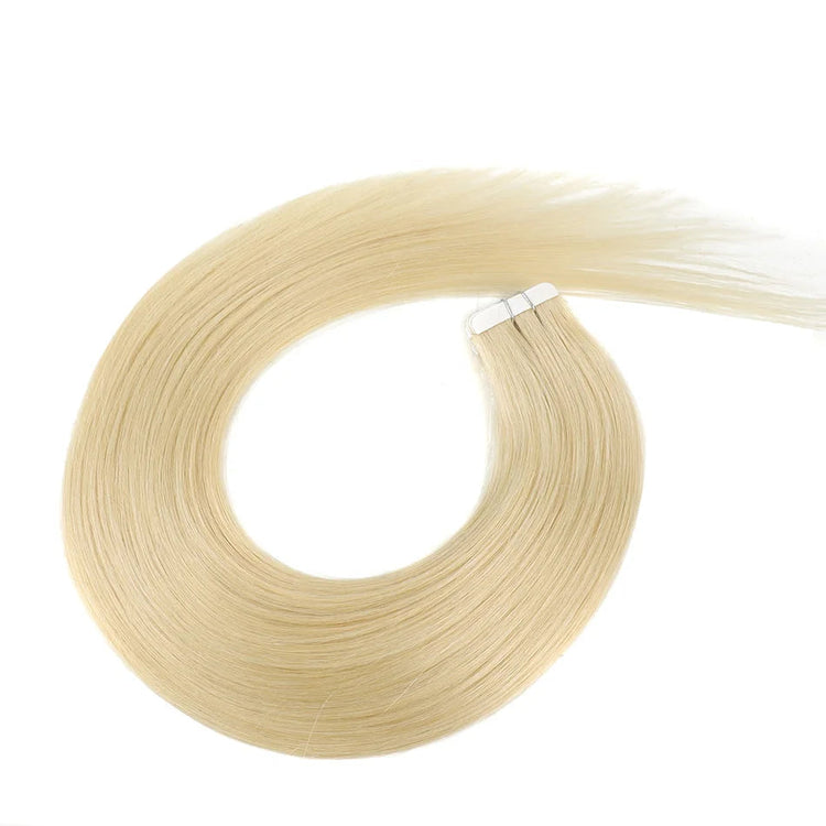 BHF Tape In Hair Extensions Human Hair 20pcs/Pack European Remy Straight Invisible Tape Ins Adhensive 100% Human Hair For Salon Khamik Shop Online
