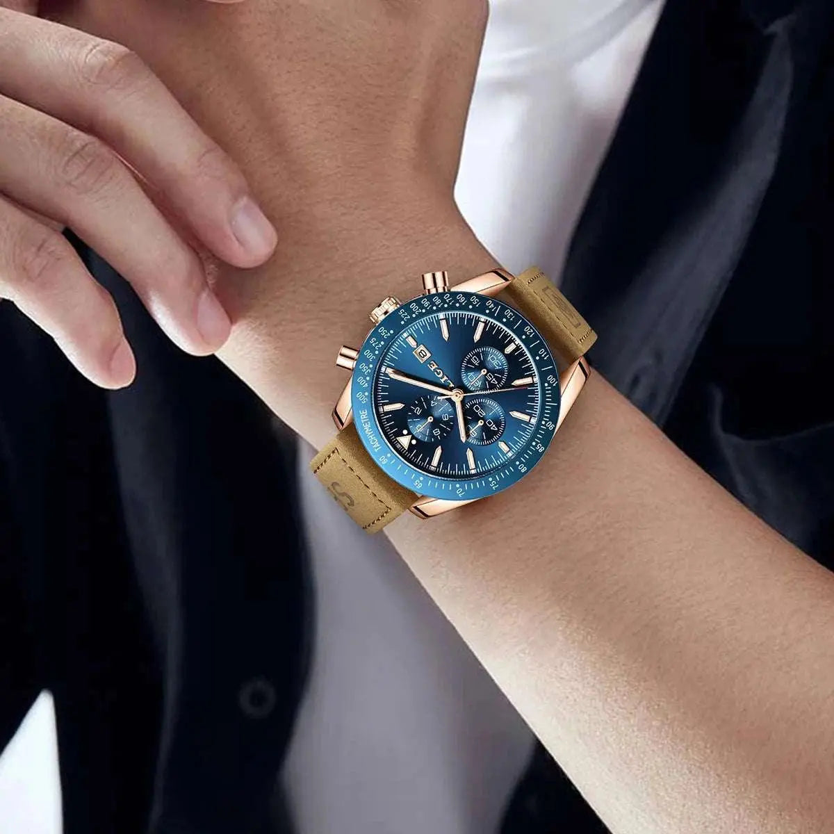 LIGE Retro Fashion Outdoor Quartz Man Watch Military Classic Clocks Casual Sports Leather Belt Waterproof Auto Date Watches Male Khamik Shop Online