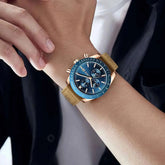 LIGE Retro Fashion Outdoor Quartz Man Watch Military Classic Clocks Casual Sports Leather Belt Waterproof Auto Date Watches Male Khamik Shop Online