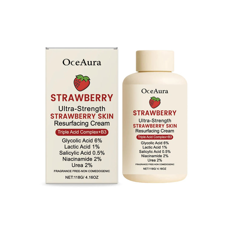 Oceaura Strawberry Body Cream Gentle Moisturizing Lightweight Non-greasy Improve Skin Texture Enhance Smoothness Soft Body Care Khamik Shop Online
