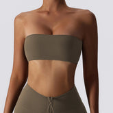 Strapless Sports Bra Gym Crop Top Women Quick-Drying Yoga Clothes Women Tube Bra Fitness Chest Wrap Underwear Workout Bra Female Khamik Shop Online