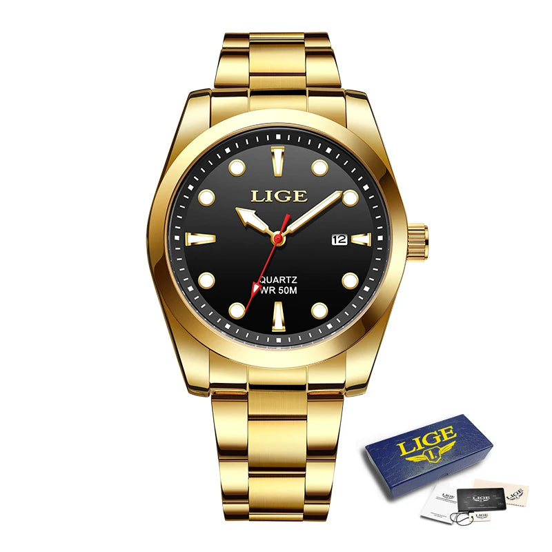Top Brand Luxury Mens Watch Casual Fashion Quartz Wristwatches Sport 50M Waterproof Luminous Steel Watches Men Reloj Hombre