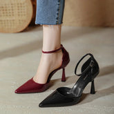 New Lady Shoes Ladies Summer Dress Shoes  Patent Leather Sexy Heel Sandals Buckle Female Footwear Lady Sandals Lady Sandals S034 Khamik Shop Online