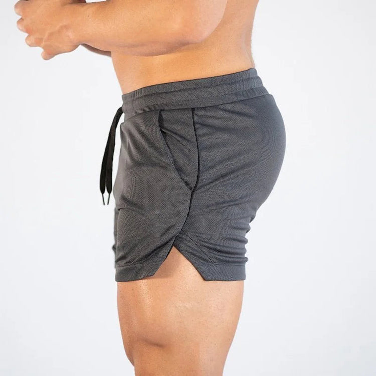 Professional Bodybuilding running shorts men mesh quick-drying breathable sport homme fitness workout Slim fit gym shorts male Khamik Shop Online