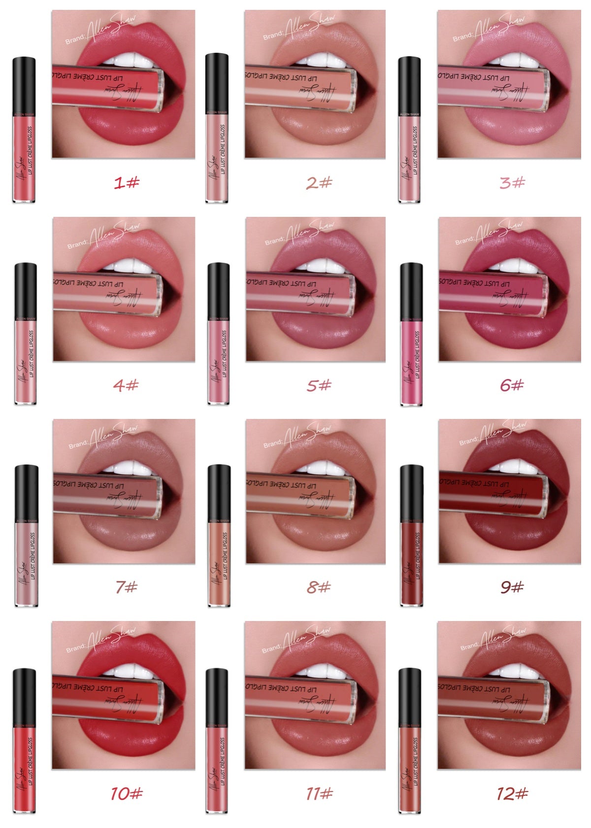 Silky Cream Texture Lip Gloss Aliexpress Shopee Cross-Border Exclusive Periwinkle Abderus