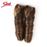 Sleek Double Drawn Loose Wave Color P4/27 P6/27 P1B/30 P4/30 Brazilian Remy Human Hair Bundles 1Pcs Hollywood Wave Hair Bundles Khamik Shop Online