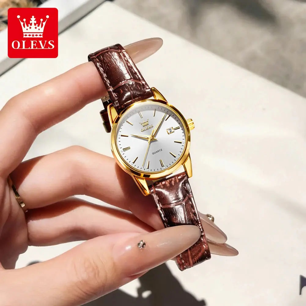 OLEVS 6898 Women Watch Original Quartz Watches Waterproof Luminous Date Watch Bracelet Set Ladies&