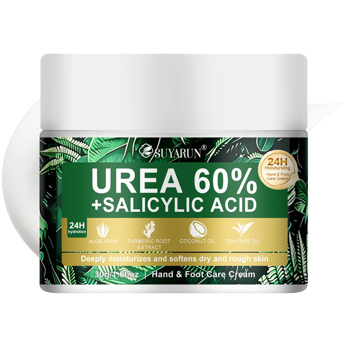 SUYARUN 60% Urea Foot Care Cream, suit for cracked heels and dry skin - deep moisturizing treatment, exfoliation, no blind spots Khamik Shop Online