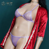 Sexy Women Bra Set Ultra-Thin Invisible Transparent Women&