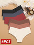 6PCS Women Seamless Panties Ice Silk Ultra Thin Briefs Sexy V Waist Underwear Female Breathable Lingerie Low Rise Underpants Khamik Shop Online