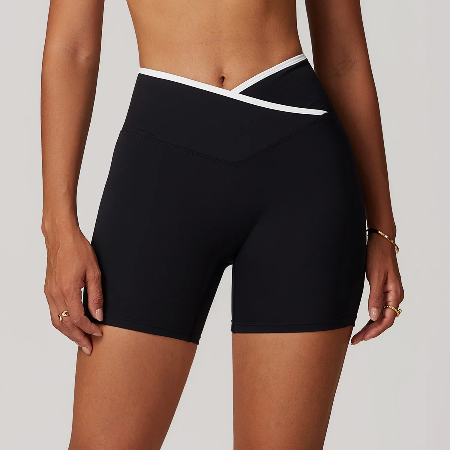 Yoga Shorts Women Fitness Shorts V-shaped Waist Running Cycling Shorts Breathable Sports Leggings High Waist Workout Gym Shorts Khamik Shop Online