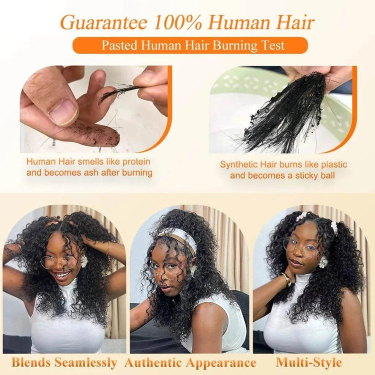 Geeta 100% Human Hair Feather Crochet 12A 240g 300g Deep Wave Pre-Separated Feather Crochet Invisible Crochet Hair Extensions Khamik Shop Online