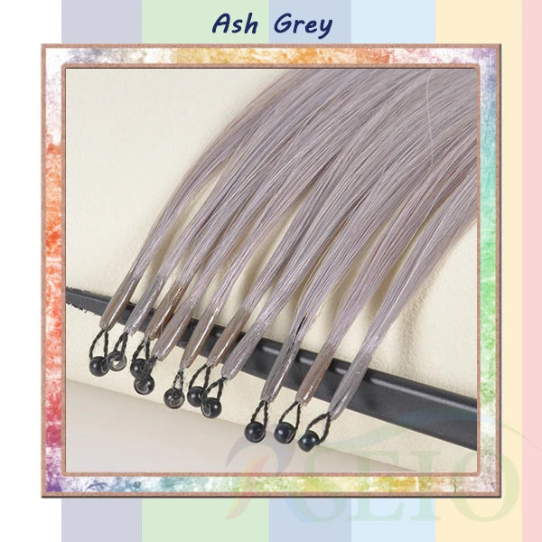 RESIO Color  8D Tip Hair Extensions 100% Real Human Hair Microbeads Extensions Color Purple Blue Pink Gray 18-20inch 0.5g/Strand Khamik Shop Online