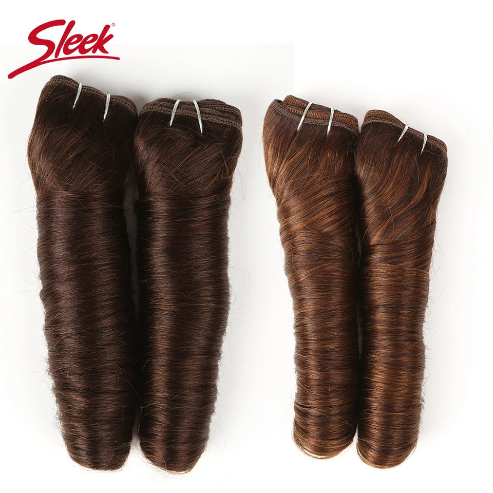 Sleek Double Drawn Loose Wave Color P4/27 P6/27 P1B/30 P4/30 Brazilian Remy Human Hair Bundles 1Pcs Hollywood Wave Hair Bundles Khamik Shop Online