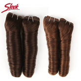 Sleek Double Drawn Loose Wave Color P4/27 P6/27 P1B/30 P4/30 Brazilian Remy Human Hair Bundles 1Pcs Hollywood Wave Hair Bundles Khamik Shop Online