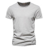 100% Cotton Men T-shirt Casual Soft Fitness Summer Thin T-shirts Men&