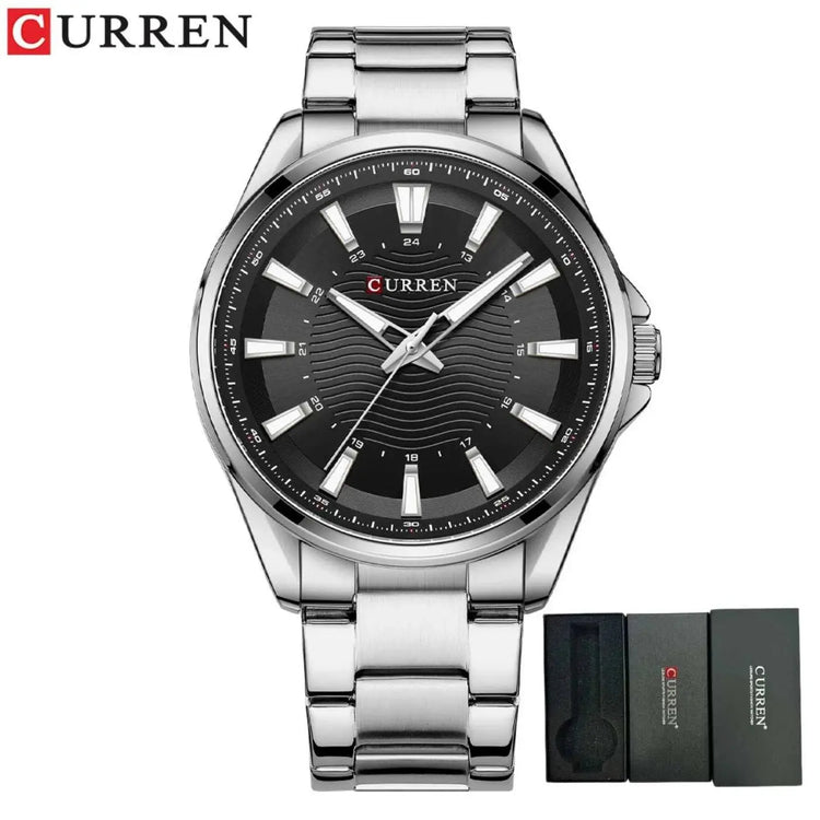 CURREN Classic Simple Stainless Steel Quartz Wristwatches Fashion Brand Men&
