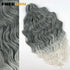 FREEDOM Synthetic Curly Braiding Hair Extensions 24 Inch/60 cm Long Deep Wavy Twist Crochet Braids Hair Ombre Brown Rainbow Hair Khamik Shop Online