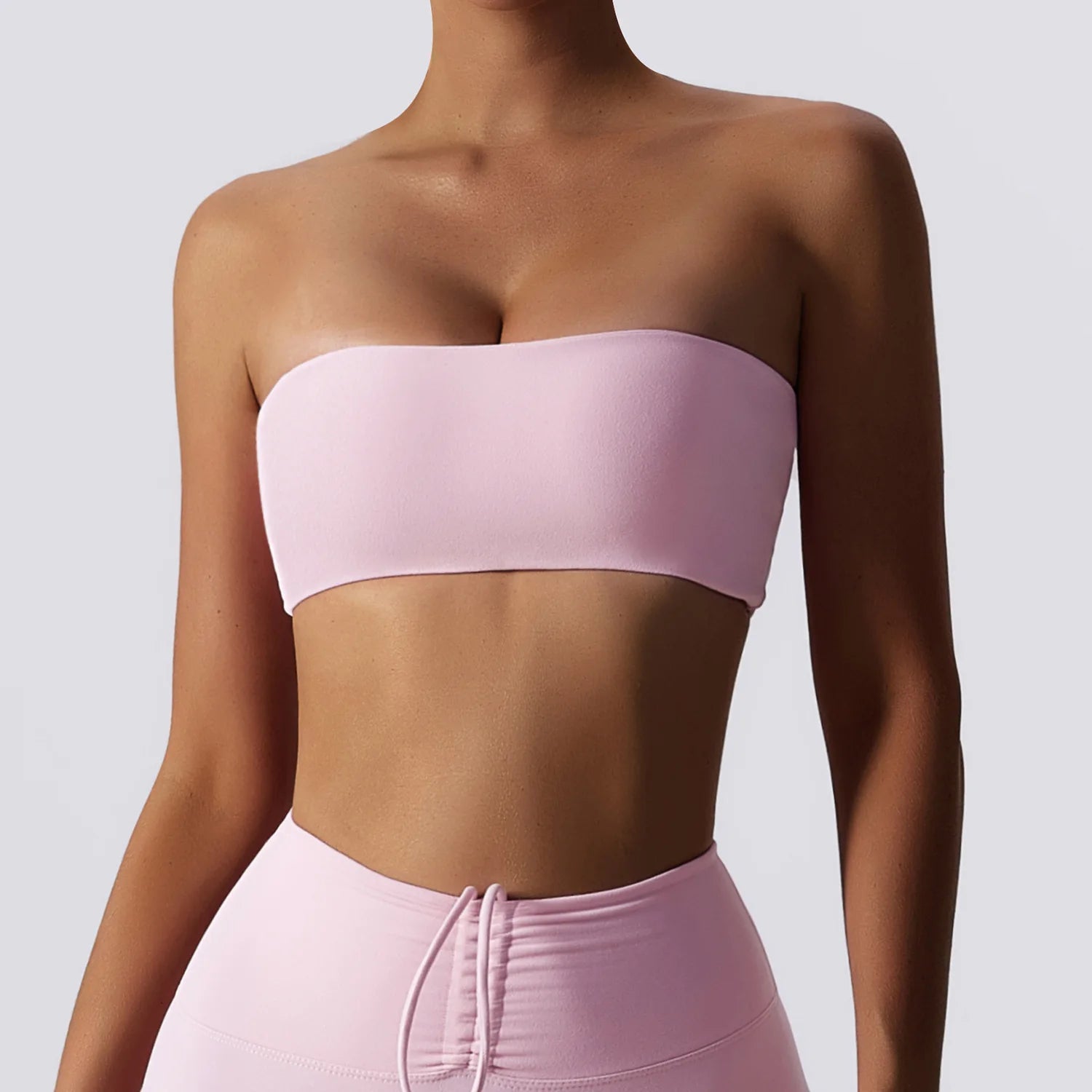 Strapless Sports Bra Gym Crop Top Women Quick-Drying Yoga Clothes Women Tube Bra Fitness Chest Wrap Underwear Workout Bra Female Khamik Shop Online