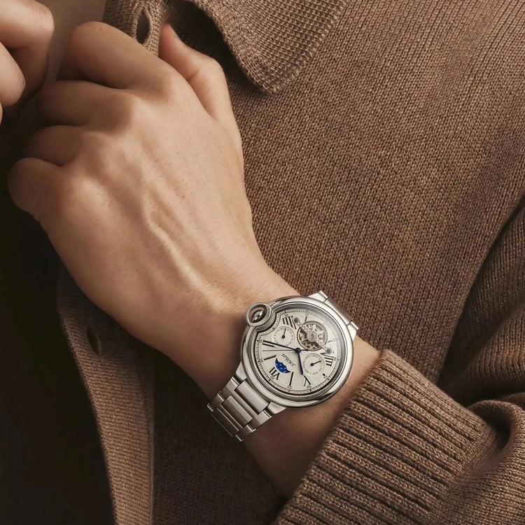 Mens Quartz Watch Stainless Steel Business Dress Wristwatch Roman Numeral Dial Daily Waterproof Gift Watch for Men Khamik Shop Online