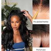 Kinky Straight And Body Wave 5x5 Transparent Lace Closure Pre Plucked Human Hair Glueless Wig Ready To Wear For Daily Use Khamik Shop Online