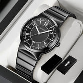 9401 Luxury Mens Steel Band Watch Original Business Quartz Wristwatch Waterproof Watches for Man Clock Reloj Hombre 2026 Khamik Shop Online