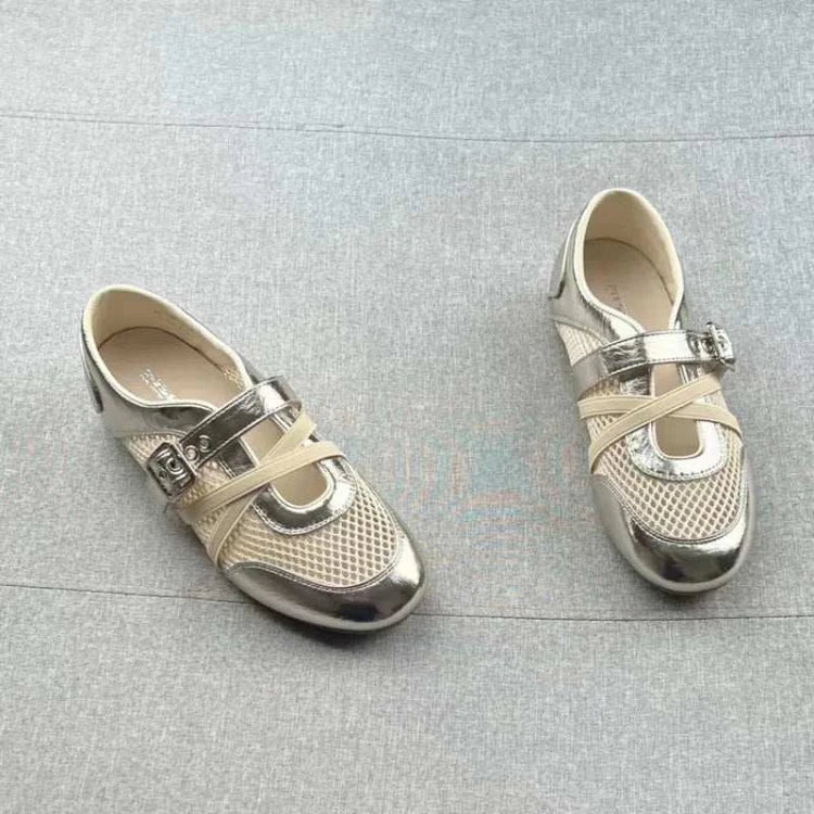 New Splicing Woven Hollow Sneakers 2026 Spring and Summer Buckle Non-slip Casual Single Shoes Khamik Shop Online