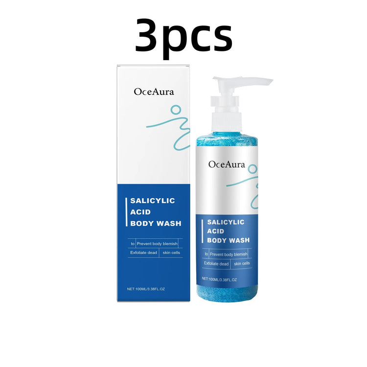 OceAura Salicylic Acid Shower Gel Professional Skin Cleaning Oil Control Smooth Body Blemish Remover Exfoliating Body Wash 100ml Khamik Shop Online