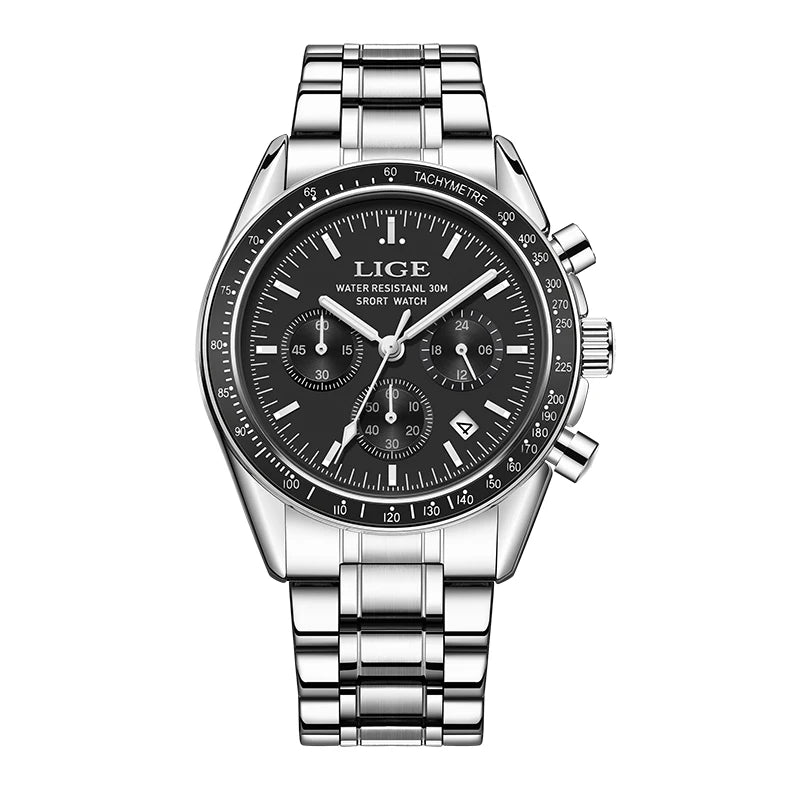Men Watches Luminous Calendar Business Quartz Watch Mens Top Brand Luxury Sport Waterproof Stainless Steel Man Wristwatches
