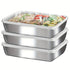 3pcs Stainless Steel Food Containers & Lunch Box, Leakproof Stackable Clear Lids, Kitchen Items and Accessories for Camping Khamik Shop Online