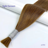 JSNME Bulk Human Hair Extensions 100% Real Human Hair Extension Straight 50g Black Brown Blonde 613 Color For Salon 14"-26" Inch Khamik Shop Online