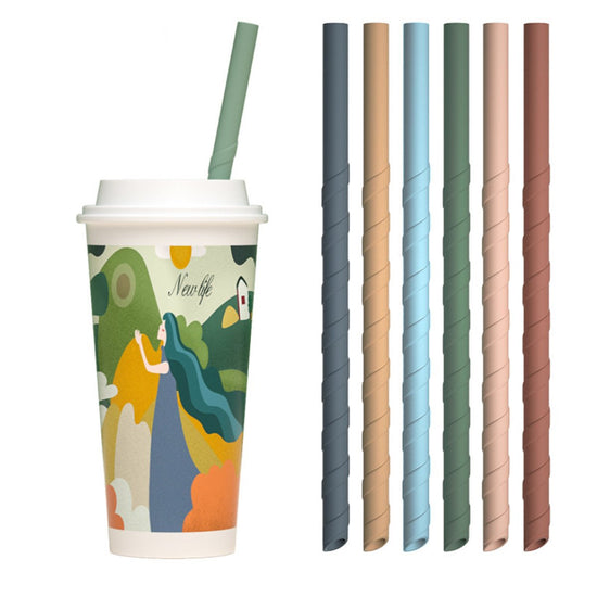 Eco Safe 8 In 1 Silicon Reusable Straws For HOT/COLD Drinks Salmon Lucky