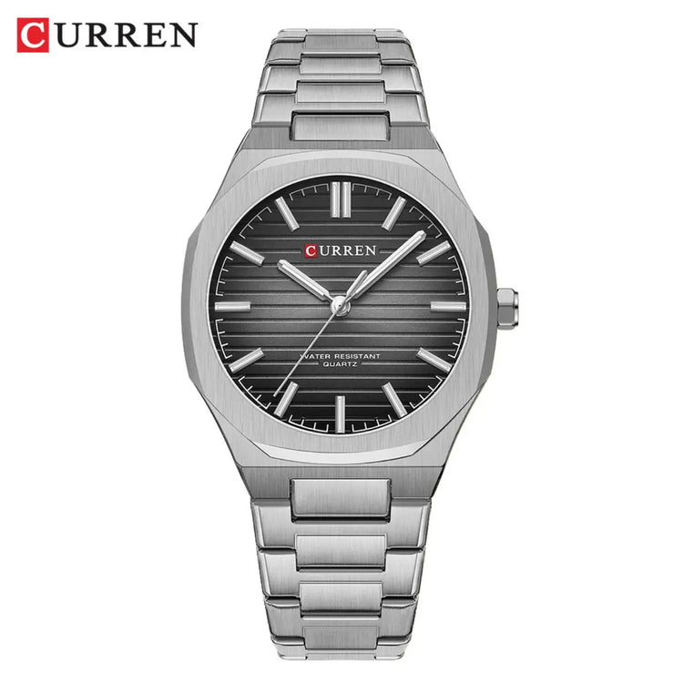 CURREN 8456 Business Quartz Stainless Steel Strap Watch Square Dial Casual Style Wristwatch with Waterproof Function Khamik Shop Online
