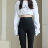 New Zipper Tummy Control Shaping Shark Leggings Women Autumn Winter Thicken Fleece Lined Tights Woman Gym Sports Warm Leggings Khamik Shop Online