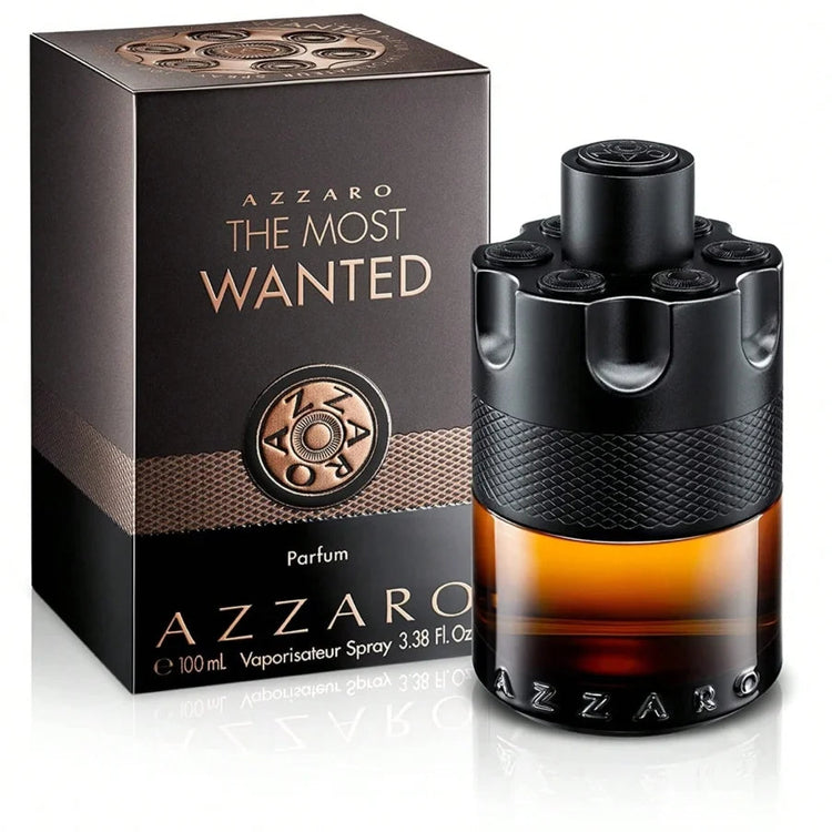 Azzaro The Most Wanted Eau de Parfum Intense, Black-gold Gun Design, Tobacco Amber Woody Fragrance, Maximum Longevity Seductive Scent, Luxury Mens Cologne for Date Night Khamik Shop Online