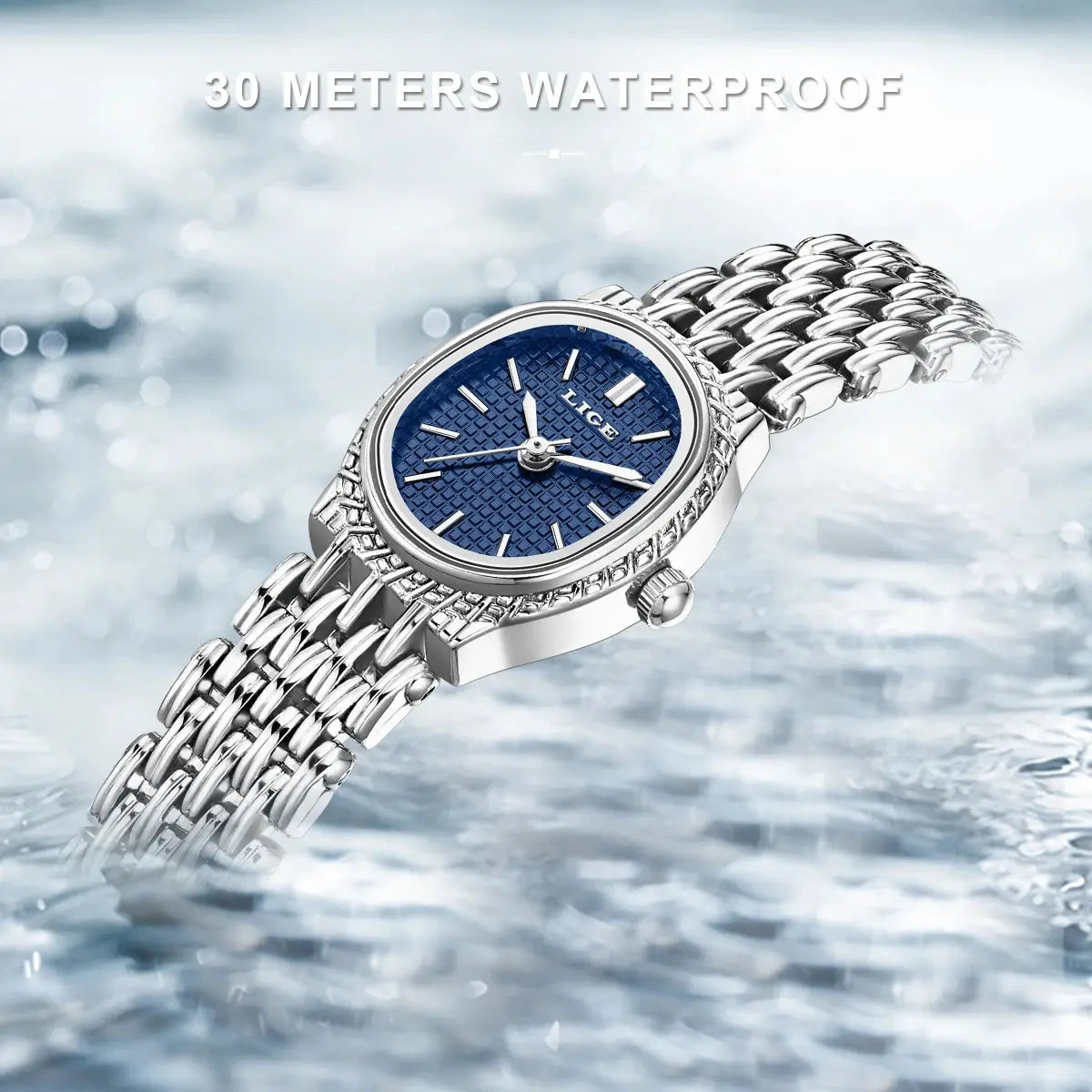 LIGE Fashion Elegant Quartz Woman Watch Classic Luxury Simple Dial Waterproof Ladies Bracelet Women&