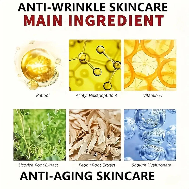 6-In-1 Anti-Wrinkle Cream. Lifts Firms Smooths Moisturizes. Collagen Vitamin C E Niacinamide Retinol Hyaluronic Acid. 50g Khamik Shop Online