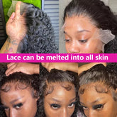Water Wave Lace Front Wig Deep Free Part Lace Closure Wigs Bob Lace Wigs Brazilian Wet and Wavy Human Hair Wigs for Black Women Pre plucked Can be Dyed 12 14 16Inch Khamik Shop Online