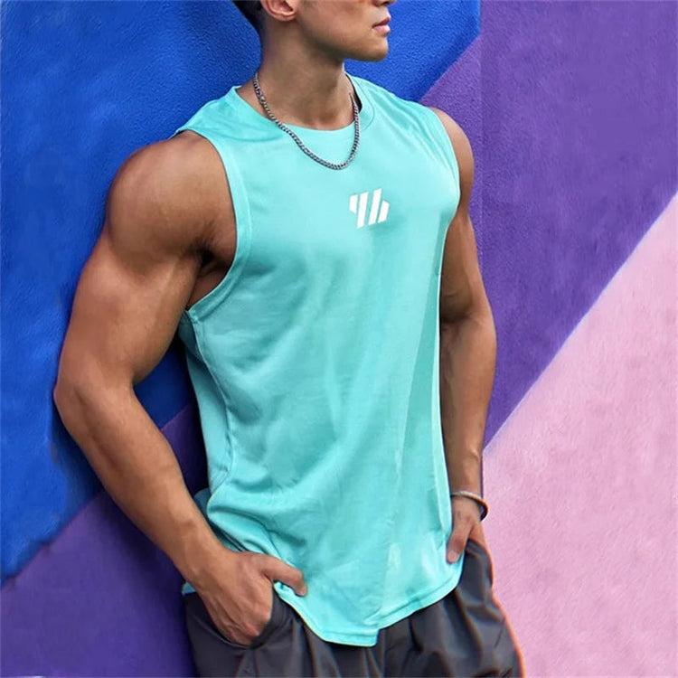 2025 newest Summer Gym Vest High Quality mesh Shirt Sleeveless T-shirts Men Tank Tops running Fitness Sports Vest men Clothing Khamik Shop Online