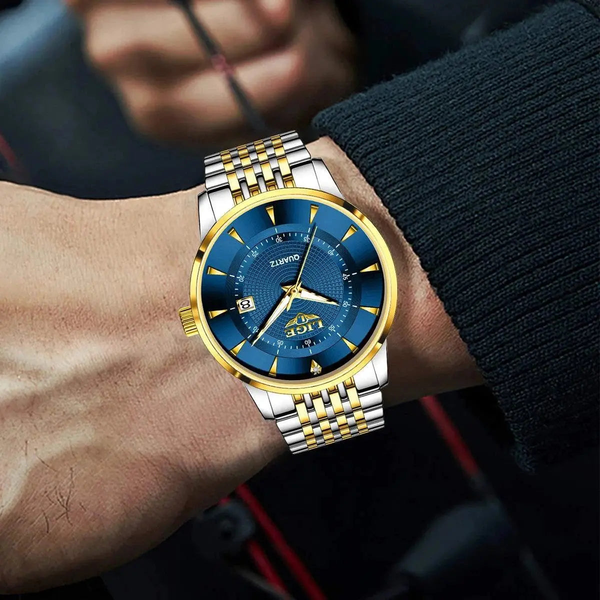 LIGE New 2026 Luxury Man Watch Waterproof Stainless Steel Luminous Date Watch Fashion Simple Casual Man’s Quartz Watches Box Khamik Shop Online