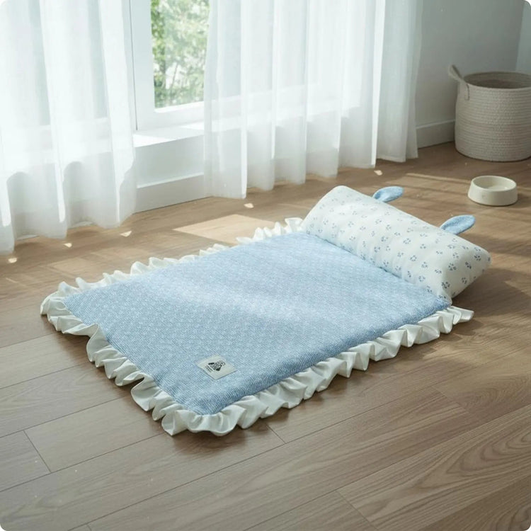 Dog Cooling Mat Cute Ear Pillow Feline Cooling Mat Summer Pet Cushion Soft Breathable for Small Dogs, Hot Weather Khamik Shop Online