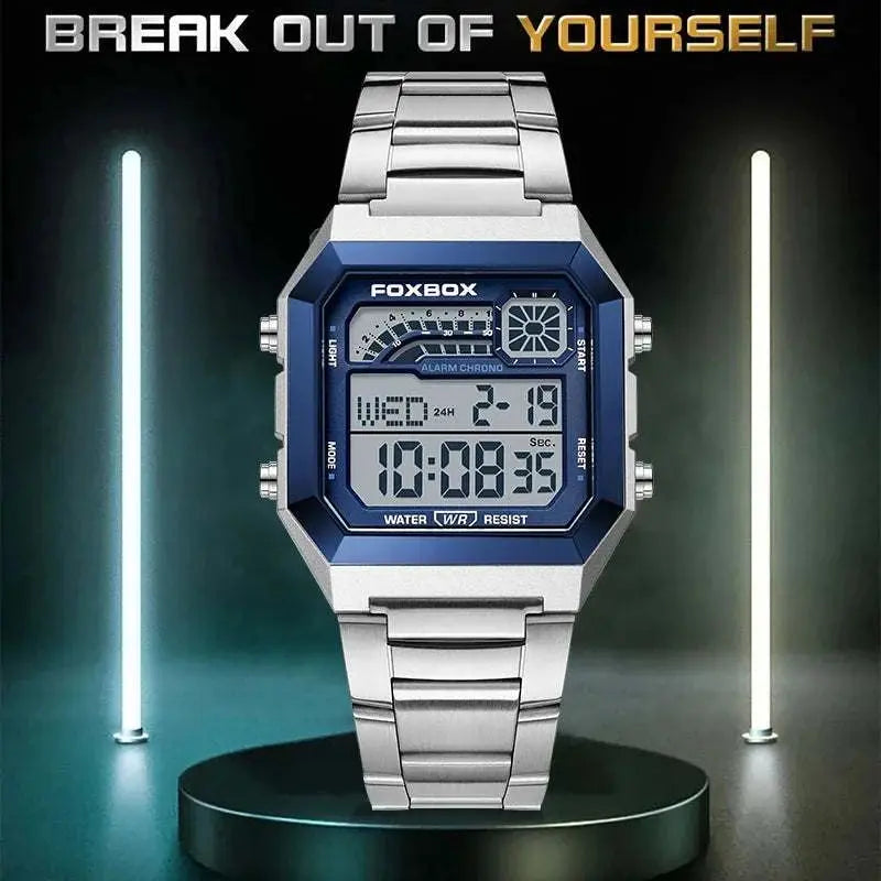FOXBOX Fashion Luxury Digital Man Watch Casual Sports Date Waterproof Luminous Watches for Men Movement Electronic Watches Male Khamik Shop Online