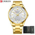 CURREN Classic Simple Stainless Steel Quartz Wristwatches Fashion Brand Men&
