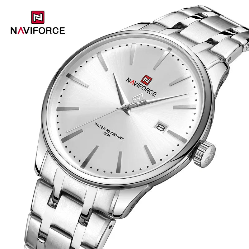 Luxury Men'S Calendar Watches Waterproof Fashion Business Stainless Steel Strap Quartz Wristwatches Relogio Masculino