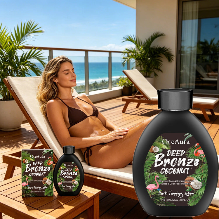 Coconut Oil Dark Tanning Lotion Moisturizing Accelerator for Deep Bronze Glow Tanning Cream for Tanning Bed & Outdoor Use Khamik Shop Online