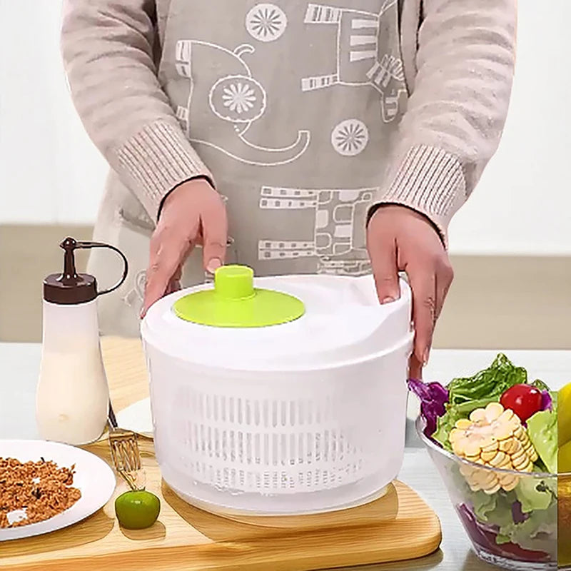 Hot Sale Vegetable Dehydrator Salad Manual Spin Dryer Kitchen Sink Fruit Drainage Lettuce Washer Strainer Bowl Gadget Tool Khamik Shop Online