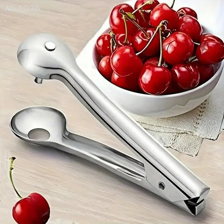 NexaHome Stainless Steel Cherry Fruit Kitchen Pitter Remover Olive Corer Remove Pit Tool Seed Gadge xkdae Khamik Shop Online