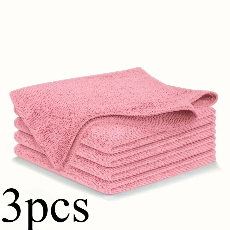 1-50Pcs Light Pink Microfiber Kitchen Towels Super Absorbent Soft Durable Cleaning Cloths Glass Countertops Pans Bowls Faucets Khamik Shop Online
